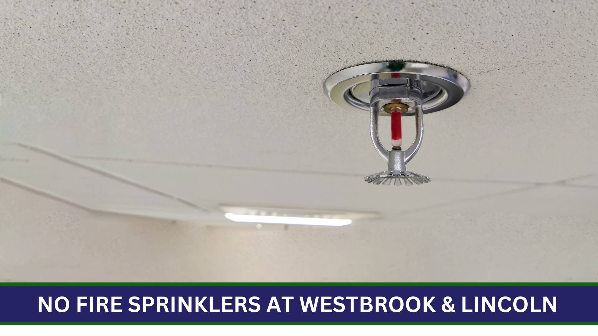 Photo of a sprinkler to highlight that both Lincoln Middle School and Westbrook School for Young Lea