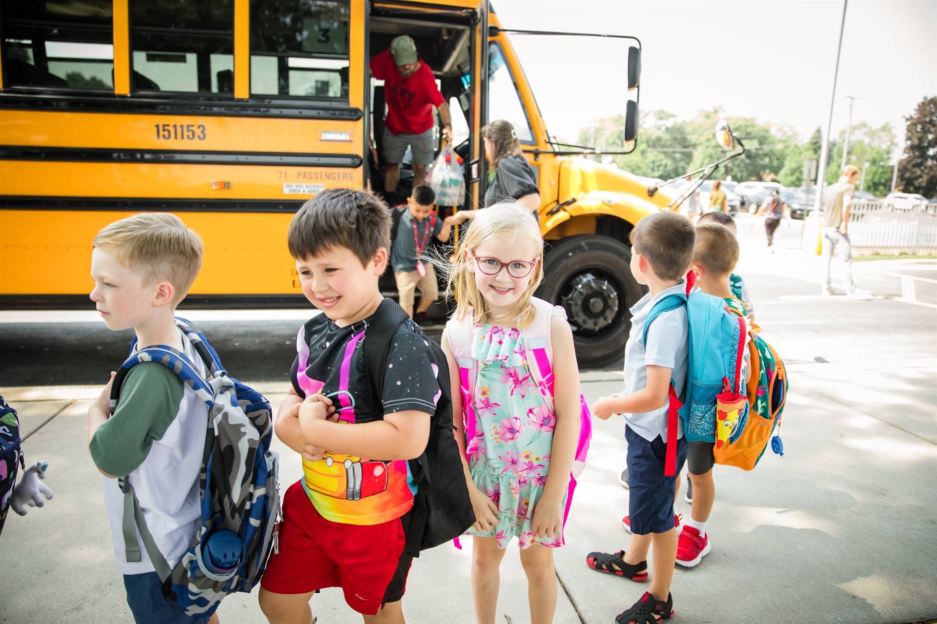 Westbrook students arriving at school