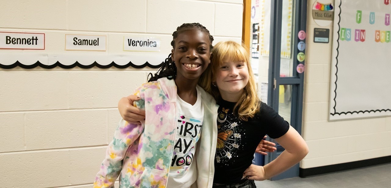 Lions Park students smiling