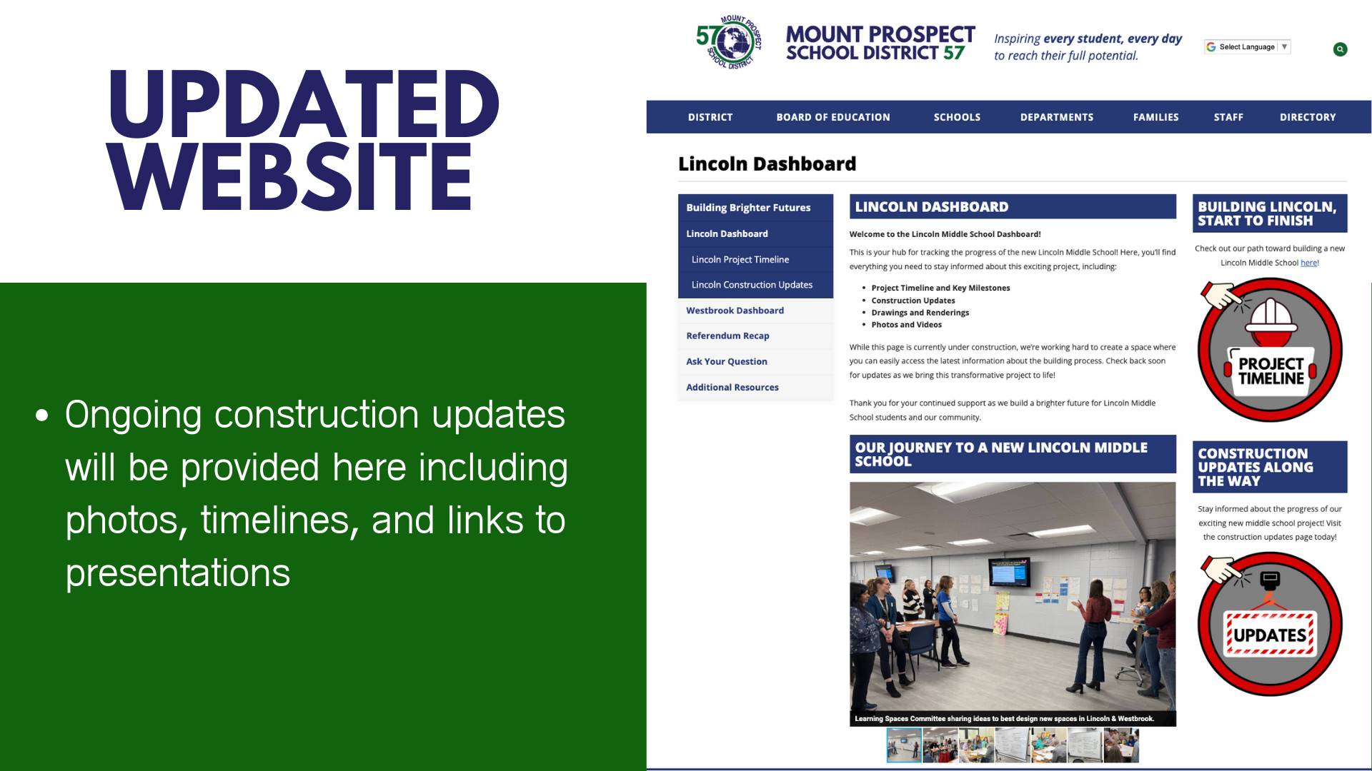 Building Brighter Futures Community Construction Update Presentation - 3/10/25