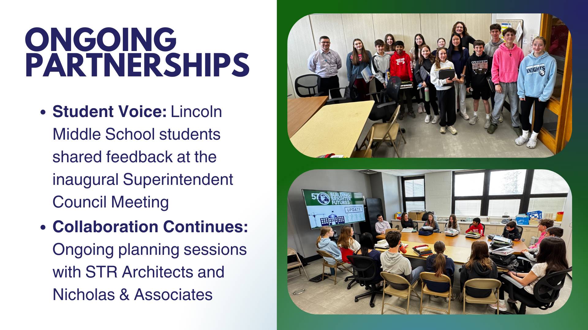Building Brighter Futures April 2025 Update - Ongoing Partnerships slide