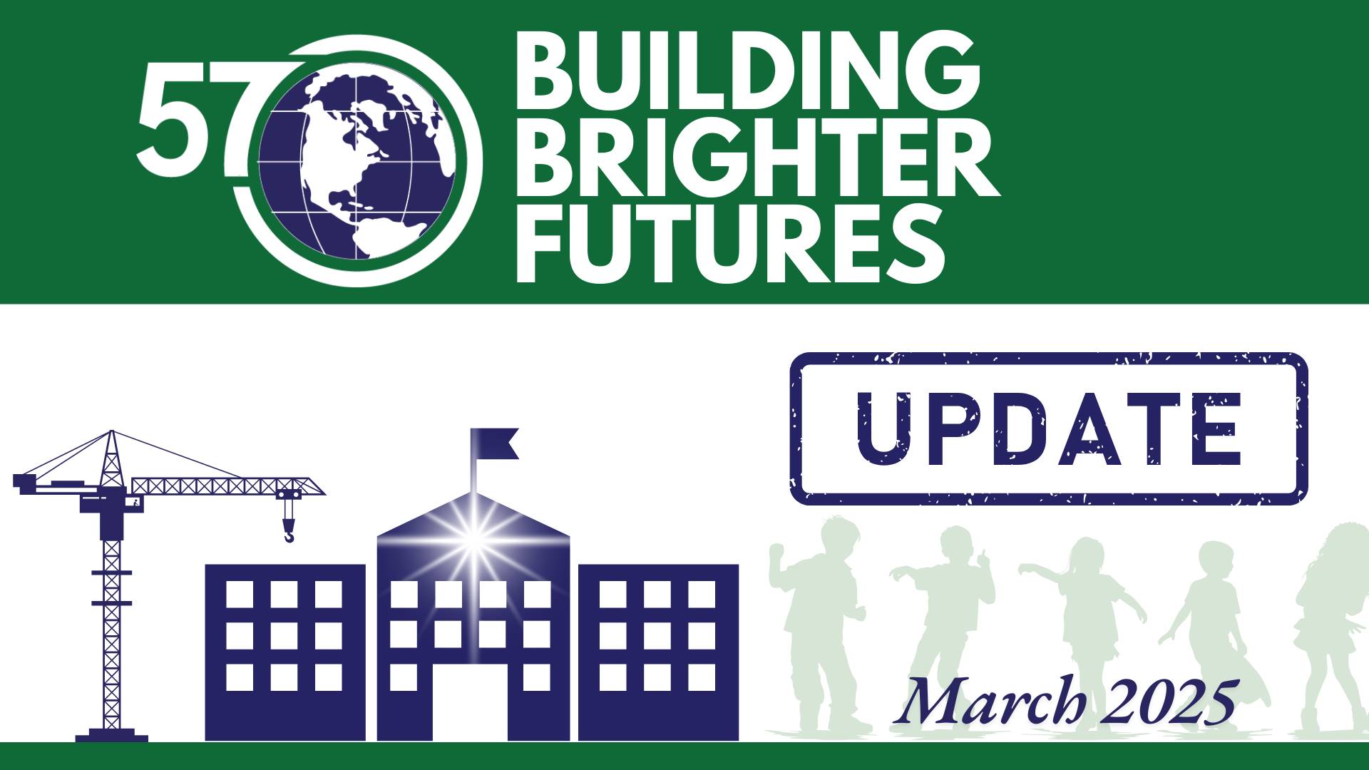 March update on Building Brighter Futures construction campaign to the Board. Cover slide.