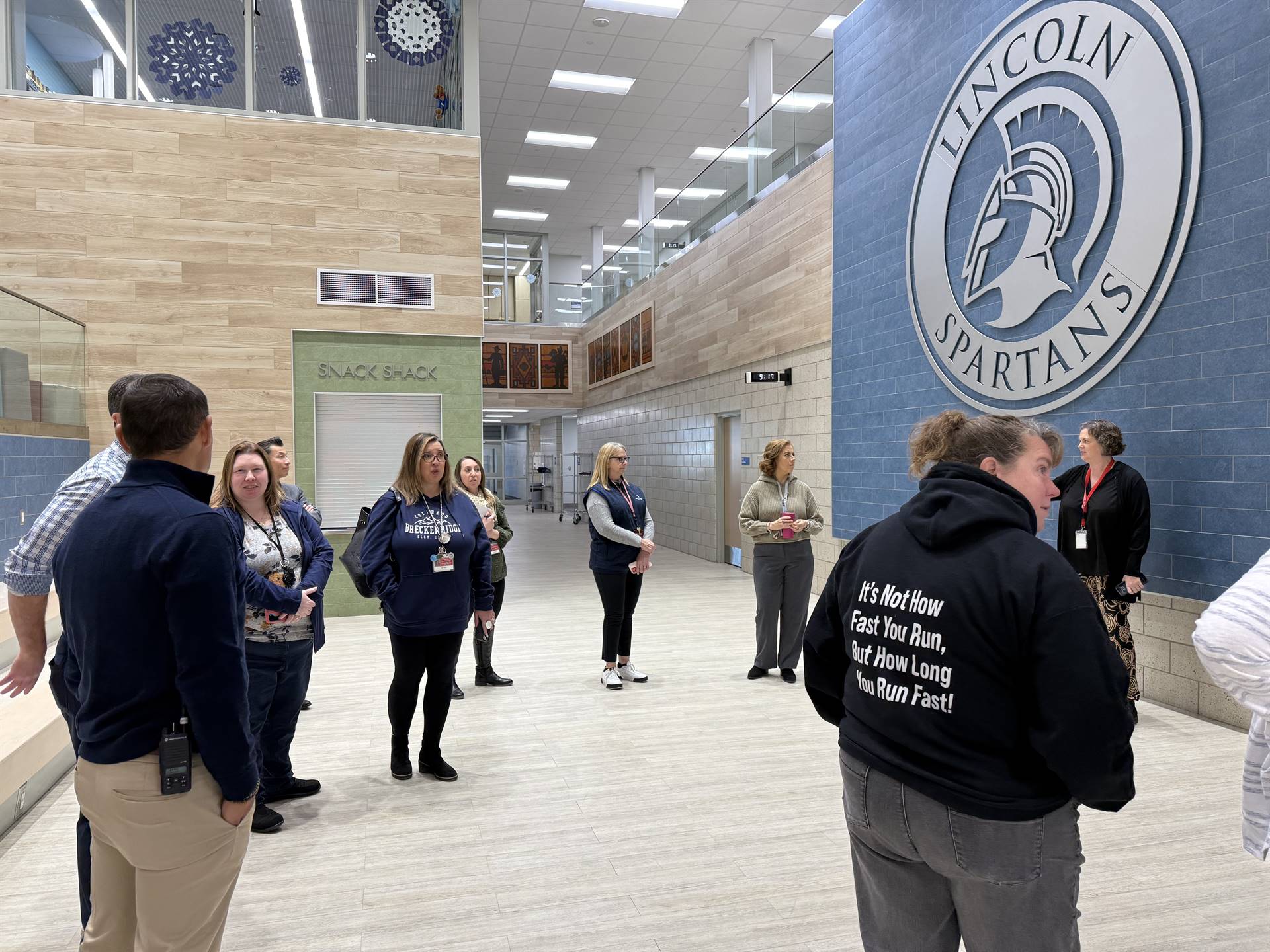 District 57 staff touring local middle schools.
