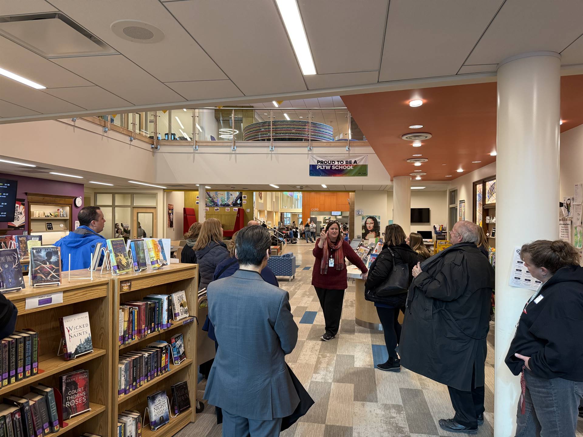 District 57 staff touring local middle schools.