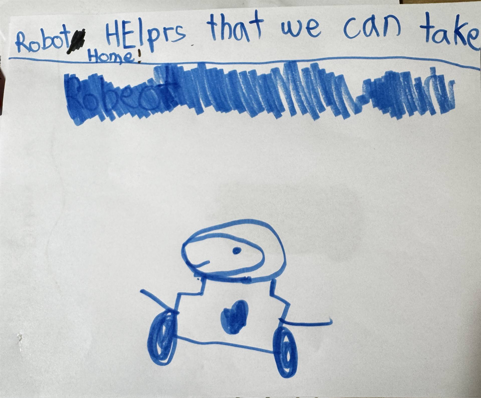 Student concept drawing for new addition to Westbrook School for Young Learners.