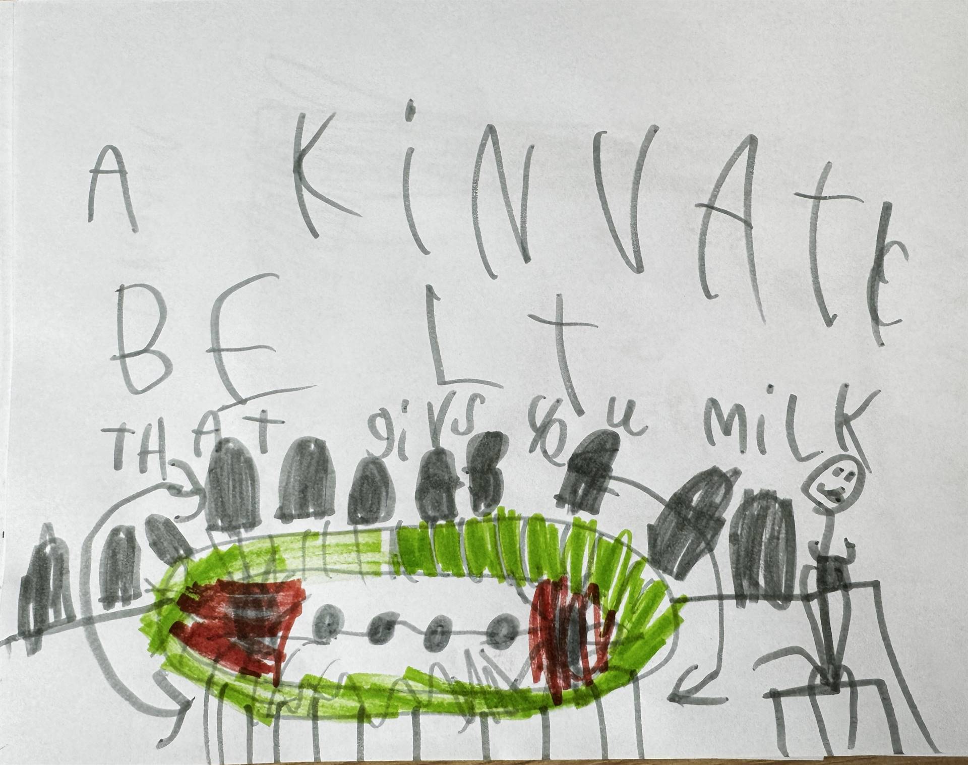 Student concept drawing for new addition to Westbrook School for Young Learners.